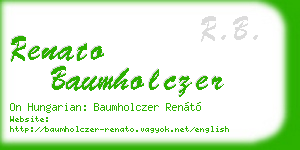 renato baumholczer business card