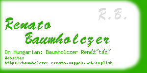 renato baumholczer business card